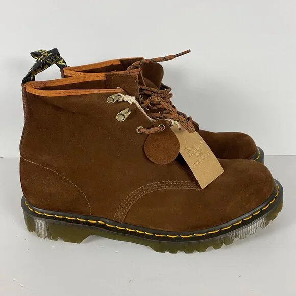 Dr. Martens Repello Calf Suede Boots Men's Size 13 Brown Tan NIB NEW - Picture 2 of 14